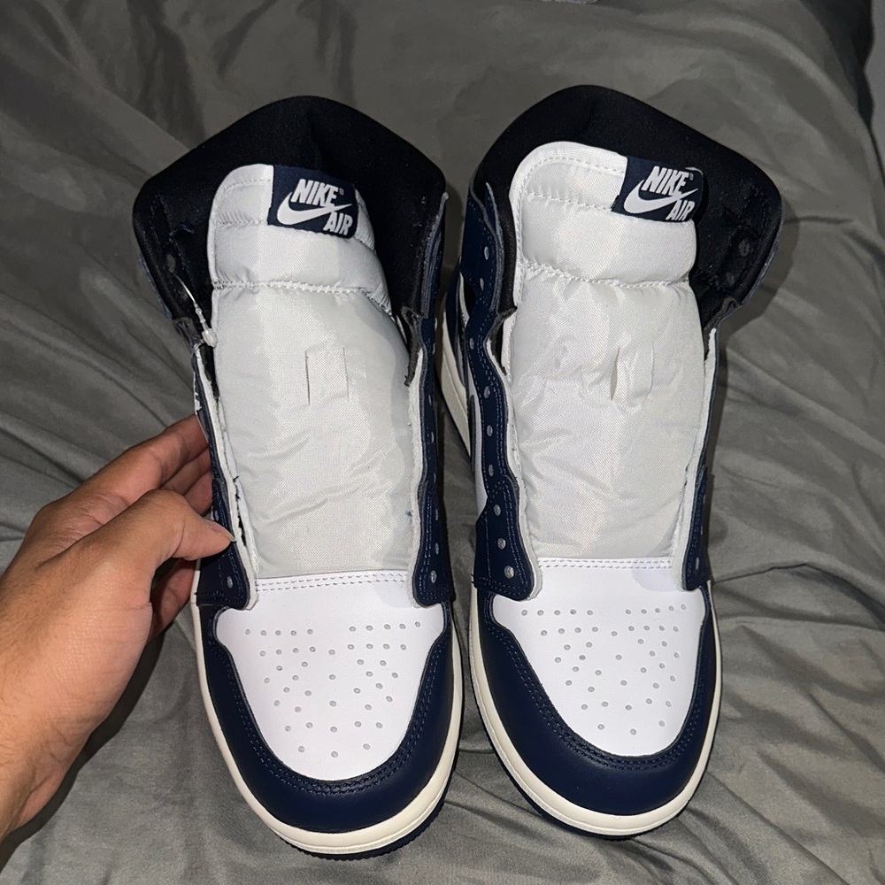 Nike Air Jordan Sneakers in Dark Blue and White